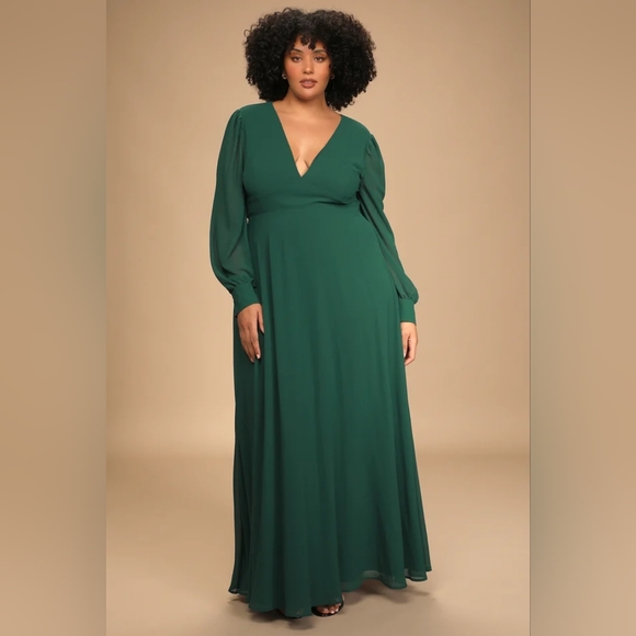 Talk About Divine Hunter Green Long Sleeve Backless Maxi Dress - Picture 7 of 11
